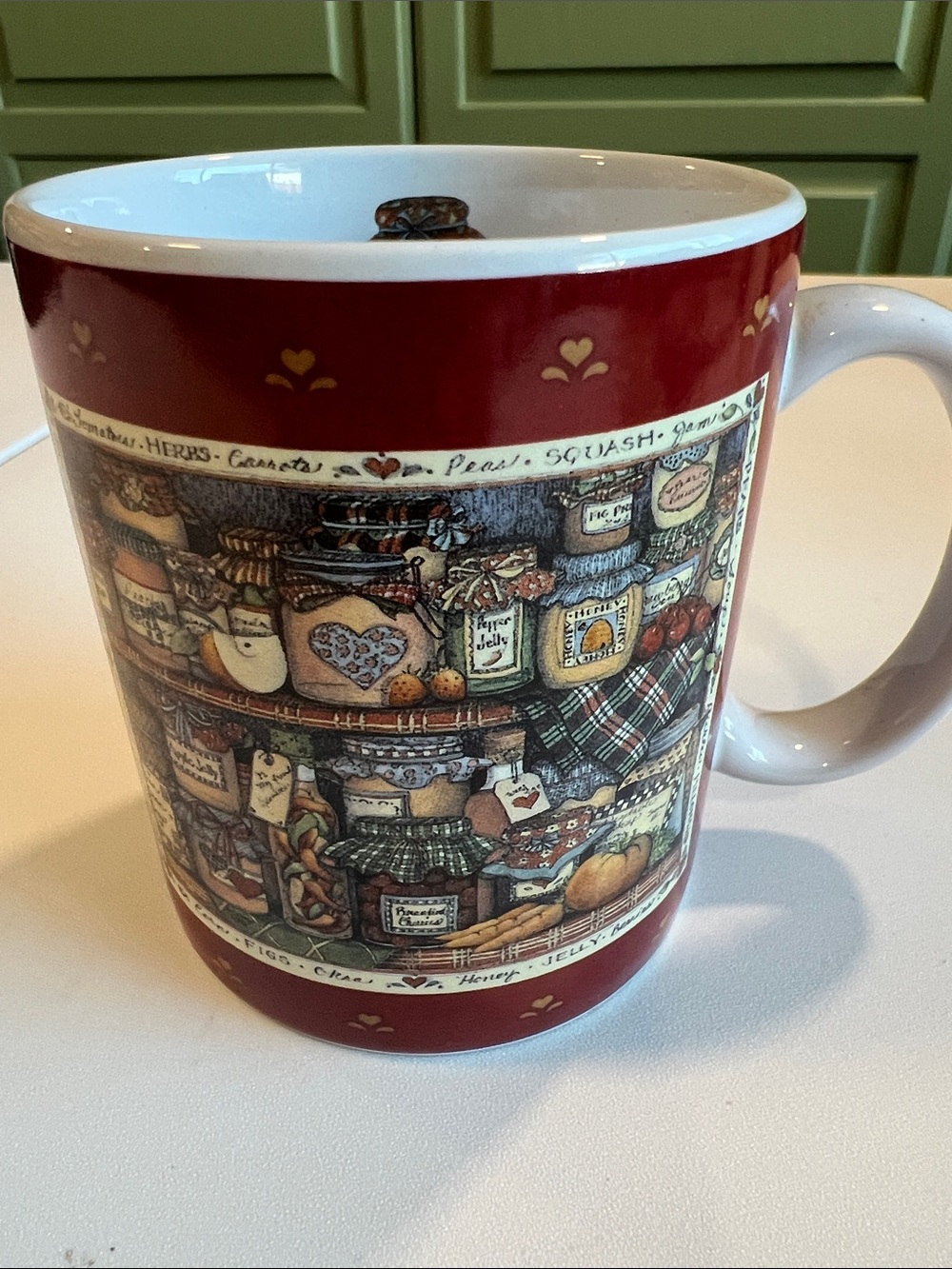 Collector Mug - cottage core, Lang and Wise, “Virginia’s Preserves”